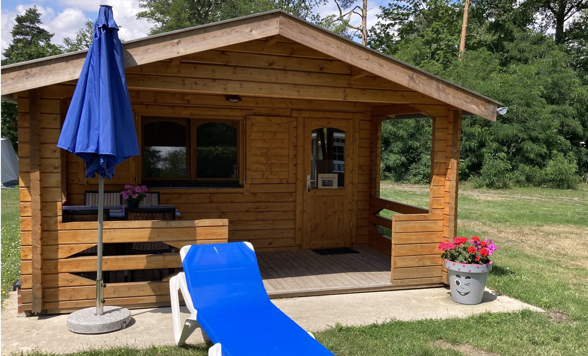 Storchennest im Gästebereich am Sonnensee
